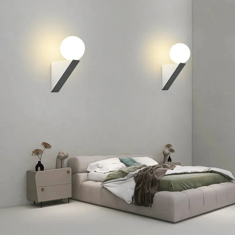 APPLIQUE DA PARETE SFERA CON SUPPORTO GEOMETRICO | COLLEZIONE SFERA