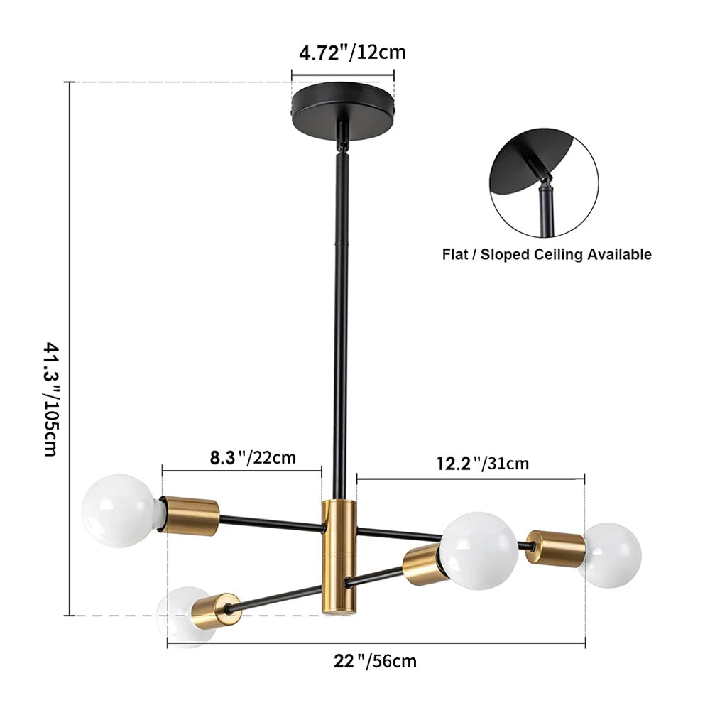 LAMPADARIO COSMO MODERNO-STILE INDUSTRIALE