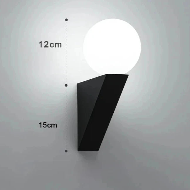 APPLIQUE DA PARETE SFERA CON SUPPORTO GEOMETRICO | COLLEZIONE SFERA