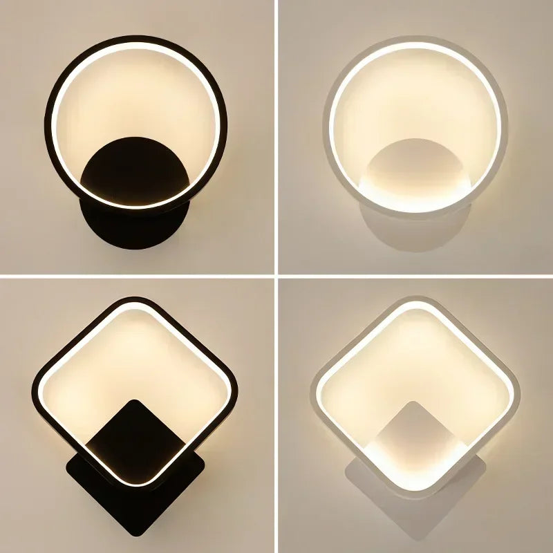 APPLIQUE LED GEOMETRIE CIRCOLARE E QUADRATA