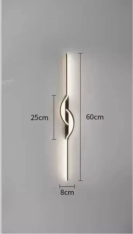 APPLIQUE LINEA LED CON CURVA | COLLEZIONE LINE
