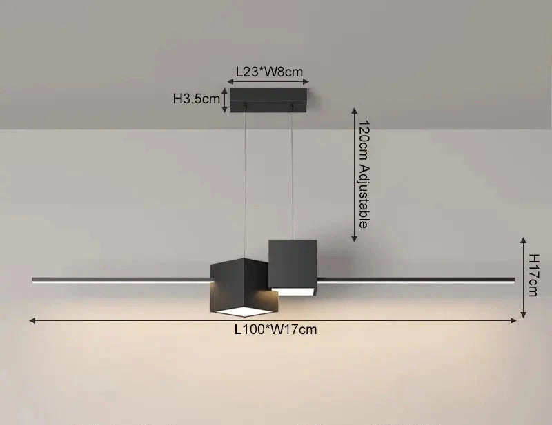 LAMPADARIO A SPOSPENSIONE CUBO