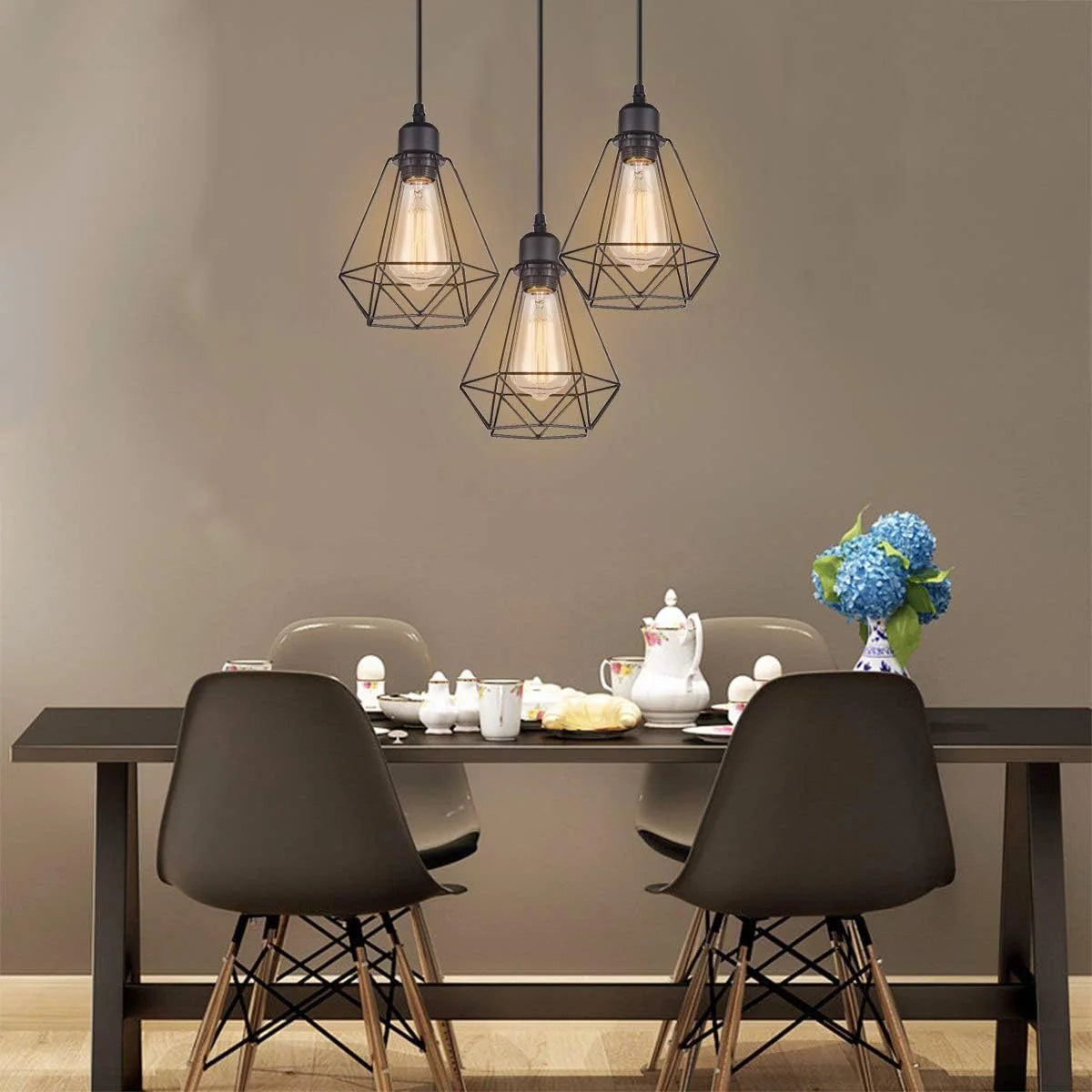 LAMPADARIO A SOSPENSIONE GEOMETRIC STILE INDUSTRIAL