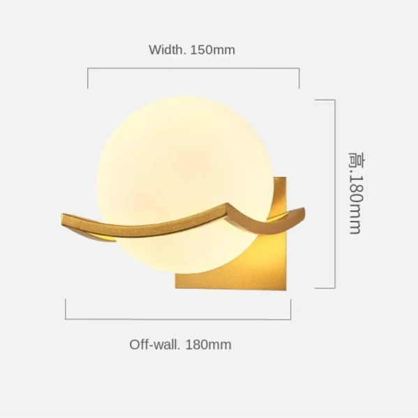 APPLIQUE SFERA CURVE CON BASE CURVA | COLLEZIONE SFERA