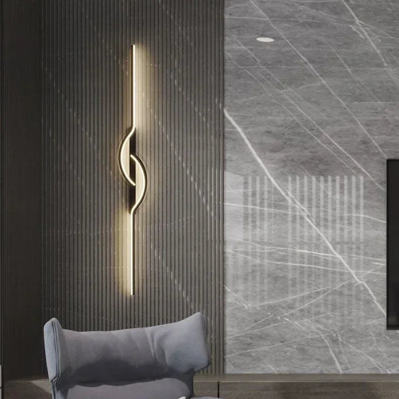 APPLIQUE LINEA LED CON CURVA | COLLEZIONE LINE