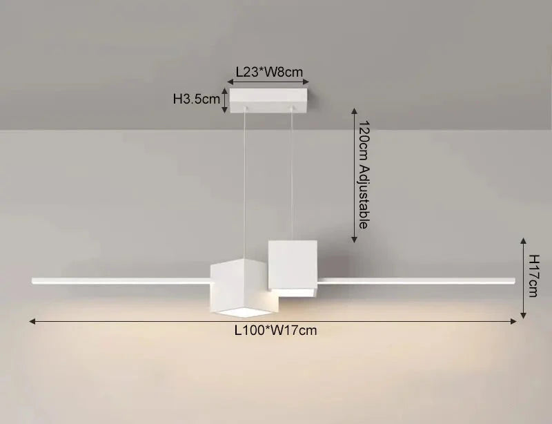 LAMPADARIO A SPOSPENSIONE CUBO