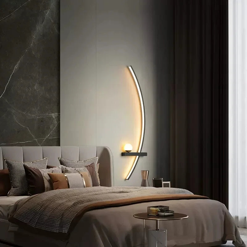 APPLIQUE DA PARETE A LED C-LINE CON MENSOLA E SFERA | COLLEZIONE LINE