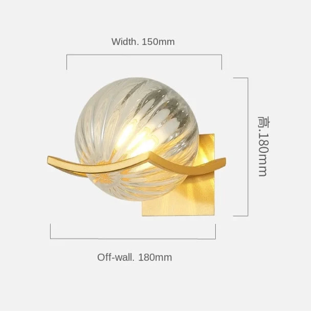 APPLIQUE SFERA CURVE CON BASE CURVA | COLLEZIONE SFERA