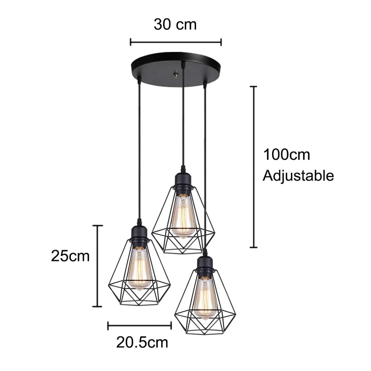 LAMPADARIO A SOSPENSIONE GEOMETRIC STILE INDUSTRIAL