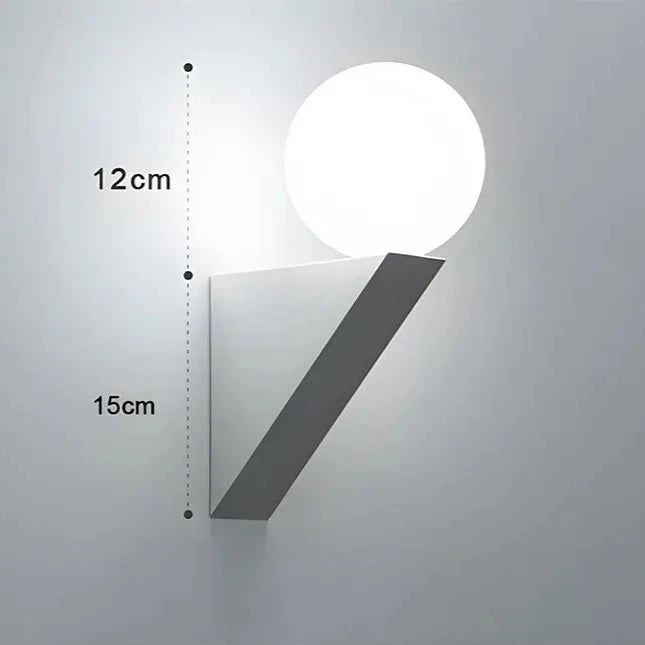 APPLIQUE DA PARETE SFERA CON SUPPORTO GEOMETRICO | COLLEZIONE SFERA