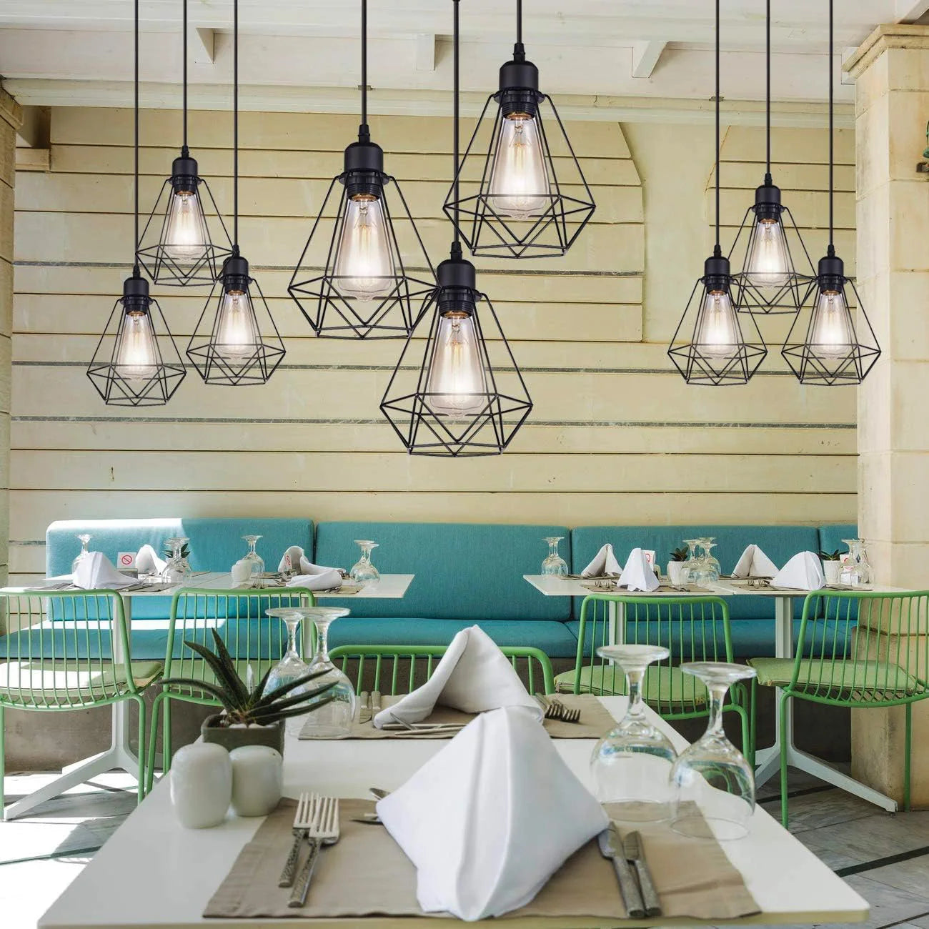 LAMPADARIO A SOSPENSIONE GEOMETRIC STILE INDUSTRIAL
