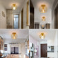 PLAFONIERA GABBIA ROUND ORO STILE INDUSTRIAL MODERNA ROTONDA