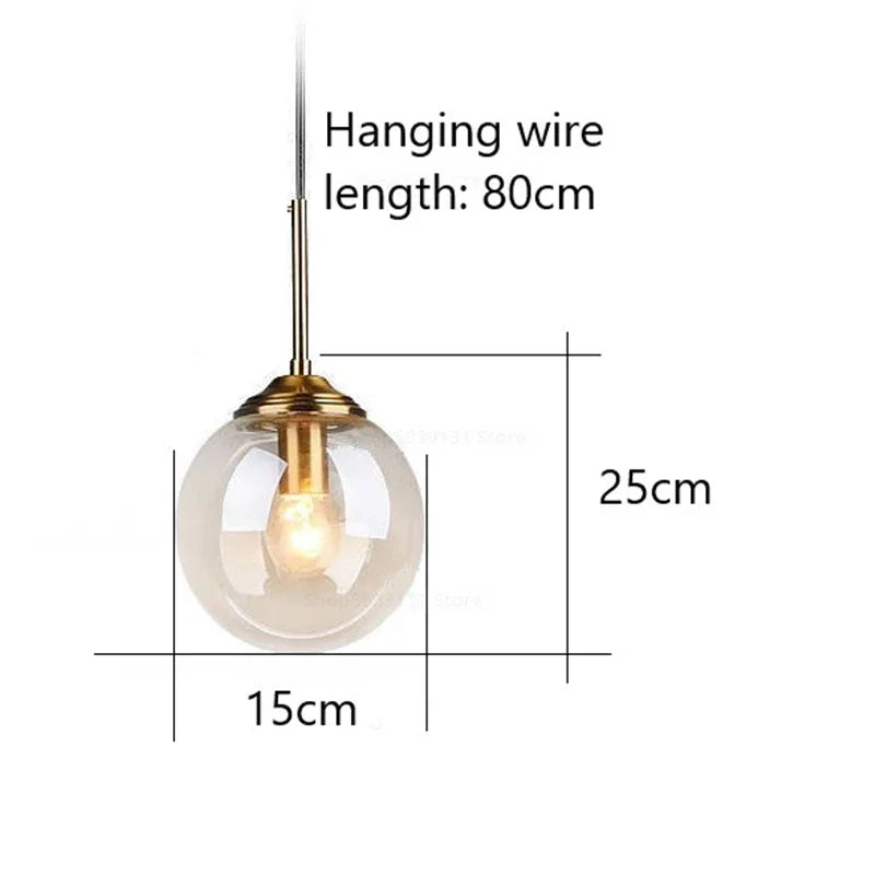 LAMPADARIO LUX CON SFERA IN VETRO | COLLEZIONE ESSENZA