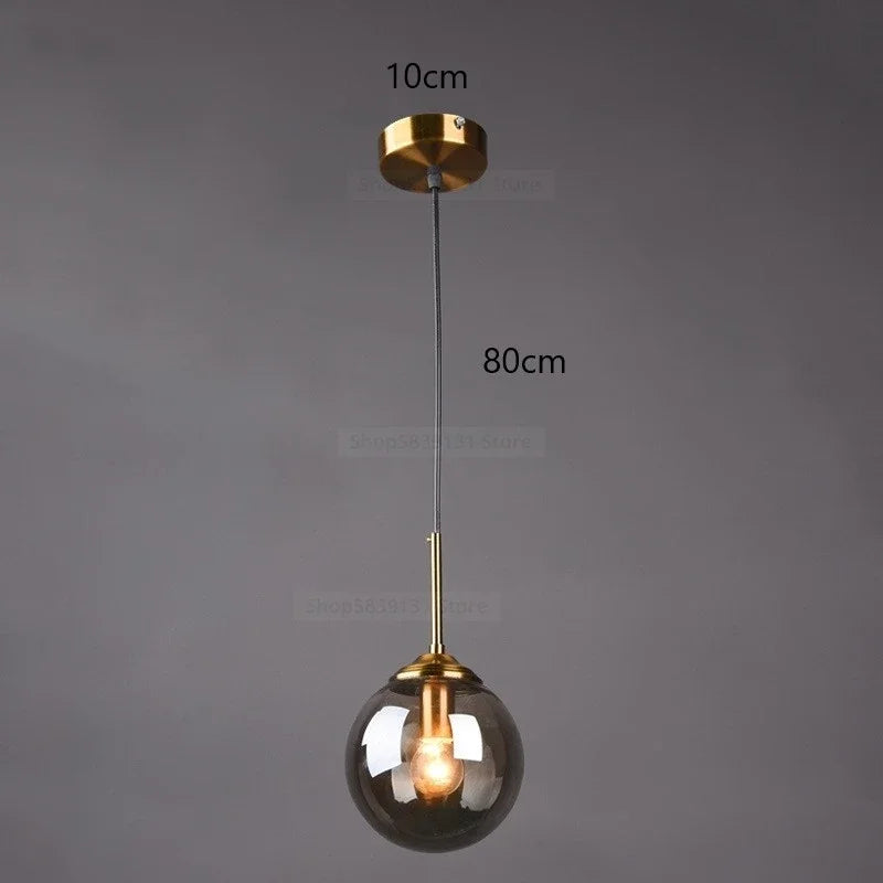 LAMPADARIO LUX CON SFERA IN VETRO | COLLEZIONE ESSENZA