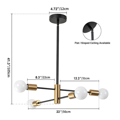 LAMPADARIO COSMO MODERNO-STILE INDUSTRIALE