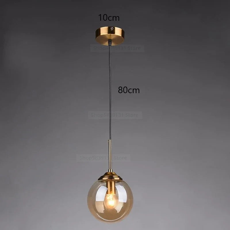 LAMPADARIO LUX CON SFERA IN VETRO | COLLEZIONE ESSENZA