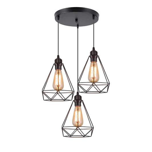 LAMPADARIO A SOSPENSIONE GEOMETRIC STILE INDUSTRIAL