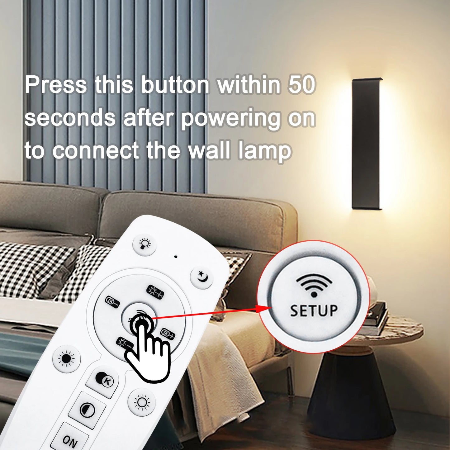 APPLIQUE DA PARETE RECTO CON TELECOMANDO MULTIFUNZIONE RETTANGOLARE 40CM | COLLEIZIONE ESSENZA