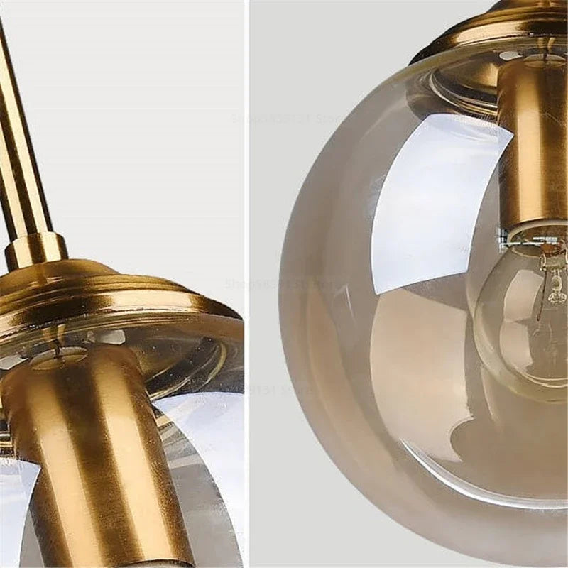 LAMPADARIO LUX CON SFERA IN VETRO | COLLEZIONE ESSENZA