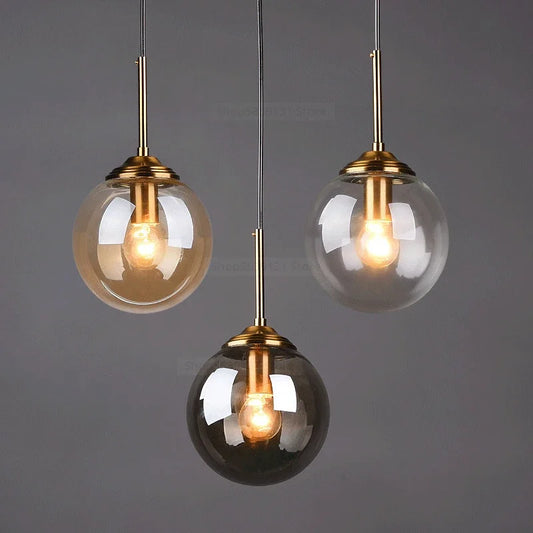 LAMPADARIO LUX CON SFERA IN VETRO | COLLEZIONE ESSENZA