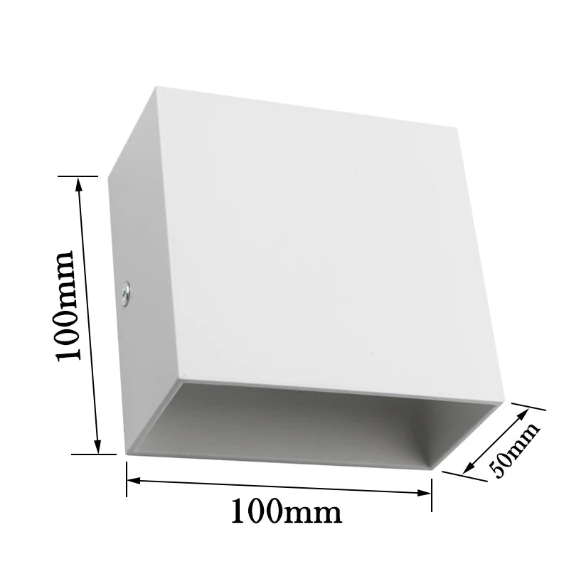 APPLIQUE DA PARETE SQUARE SEMPLICE E QUADRATO  10X10CM| COLLEZIONE ESSENZA