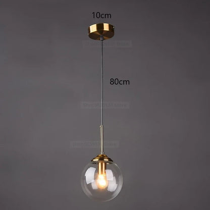 LAMPADARIO LUX CON SFERA IN VETRO | COLLEZIONE ESSENZA